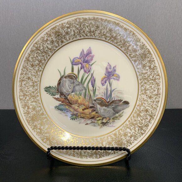 2 Lenox Porcelain Collector Plates Boehm Birds 1978 Mockingbirds 1979 Kinglets - Picture 4 of 8